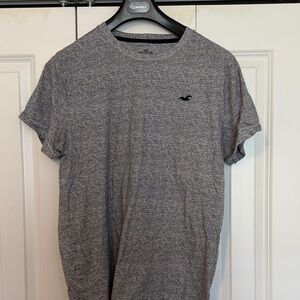 Hollister Heather Gray and navy Men's Short Sleeve Tee